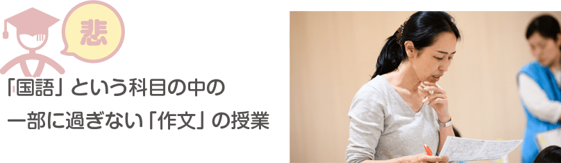 「国語」という科目の中の一部に過ぎない「作文」の授業